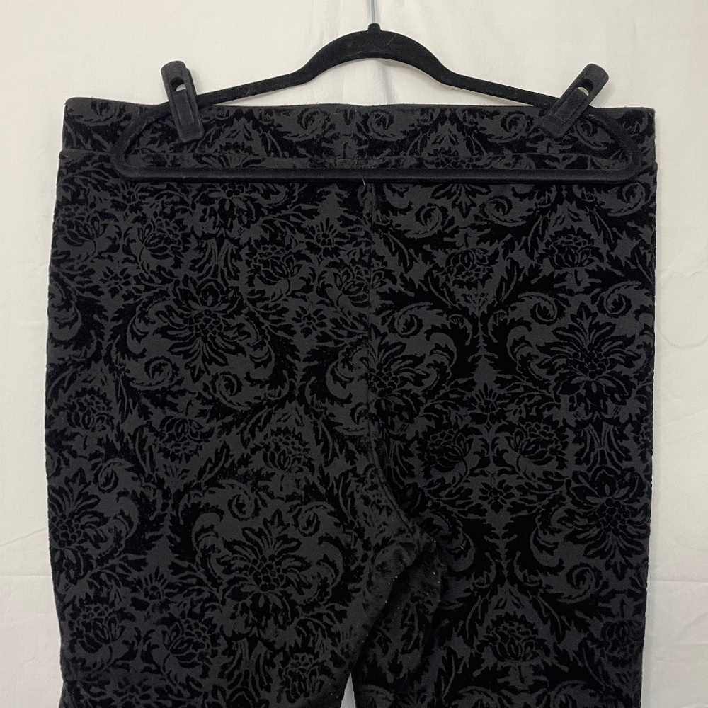 Roz&Ali Black Velvet Leggings